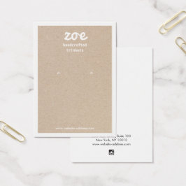 Eenvoudige Kraft Earring Display Card Visitekaartje