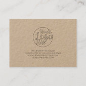 Eenvoudige Kraft Handgeschreven Harten Klant Dank  Visitekaartje (Achterkant)