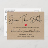 Eenvoudige Kraft huwelijksbelofte hernieuwingsdatu Briefkaart (Voorkant / Achterkant)