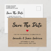 Eenvoudige Kraft huwelijksbelofte hernieuwingskaar Briefkaart (Voorkant / Achterkant)