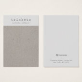 Eenvoudige Kraft-kaart voor juwelen Visitekaartje (Voorkant /achterkant)