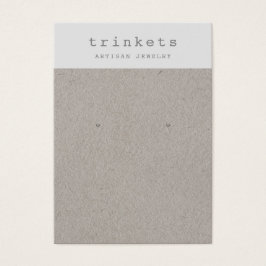 Eenvoudige Kraft-kaart voor juwelen Visitekaartje