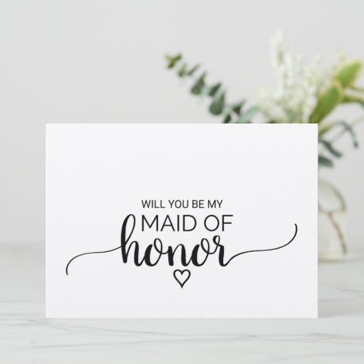 Eenvoudige Kraft-kalligrafie gemaakt van het eervo Kaart (Staand voorkant)