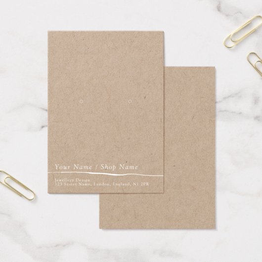 Eenvoudige kraft oorbel display kaart (Kantoor)