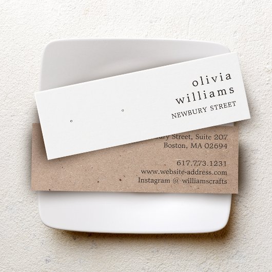 Eenvoudige Kraft Paper-Kaart voor het oormerken va Mini Visitekaartjes