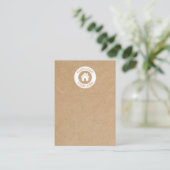 Eenvoudige Kraft Paper Ketting Bracelet Display Ca Visitekaartje (Staand voorkant)