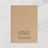 Eenvoudige Kraft Paper Ketting Bracelet Display Ca Visitekaartje (Achterkant)