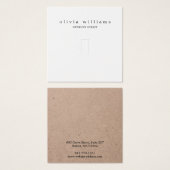 Eenvoudige Kraft Papier Ring Sieraden Display Kaar Vierkante Visitekaartjes (Voorkant /achterkant)