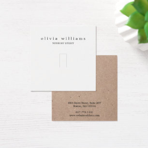 Eenvoudige Kraft Papier Ring Sieraden Display Kaar Vierkante Visitekaartjes