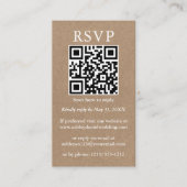 Eenvoudige Kraft QR RSVP met minimalistische wedde Informatiekaartje (Voorkant)