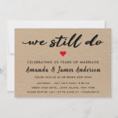 Eenvoudige Kraft Textuur Huwelijksbelofte Vernieuw Kaart (Voorkant)