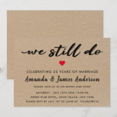 Eenvoudige Kraft Textuur Huwelijksbelofte Vernieuw Kaart (Voorkant / Achterkant)