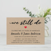 Eenvoudige Kraft Textuur Huwelijksgelofte Vernieuw Kaart (Staand voorkant)