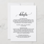 Eenvoudige kraftkalligrafie in één bruiloft kaart (Achterkant)