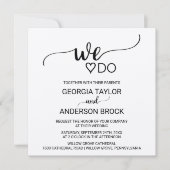 Eenvoudige kraftkalligrafie "We doen"-plein Kaart (Voorkant)