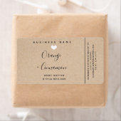 Eenvoudige krafttypografie, wit hartzakboter etiket (Insitu)