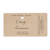 Eenvoudige krafttypografie, wit hartzakboter etiket (Voorkant)