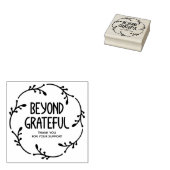 Eenvoudige krans voorbij dankbaar dank u rubberstempel (Gestempeld)