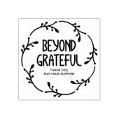 Eenvoudige krans voorbij dankbaar dank u rubberstempel (Afrduk)