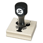 Eenvoudige kreeft zeevruchten nautisch rubberstempel (Stempel)