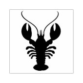 Eenvoudige kreeft zeevruchten nautisch rubberstempel (Afrduk)