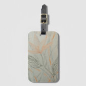 Eenvoudige krijt elegante kunst bagagelabel (Voorkant (verticaal))