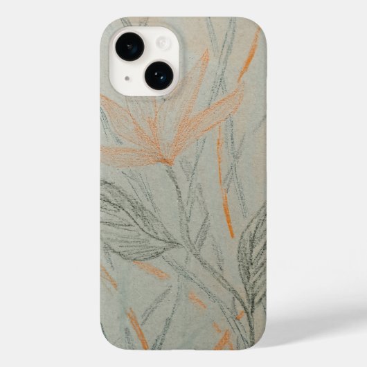 Eenvoudige krijt elegante kunst Case-Mate iPhone case (Achterkant)