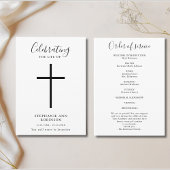 Eenvoudige Kruis Viering van het Leven Orde van Di Programmakaart