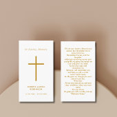 Eenvoudige kruisbegrafenis gebed Kaart Visitekaartje
