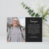 Eenvoudige kruisfoto begrafenis bedankkaart kaart (Staand voorkant)