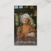 Eenvoudige kruisfoto begrafenis gebed Kaart Visitekaartje (Voorkant)