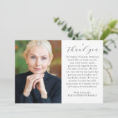 Eenvoudige kruisfoto gepersonaliseerde bericht beg bedankkaart (Staand voorkant)