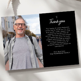 Eenvoudige kruisfoto gepersonaliseerde bericht beg bedankkaart