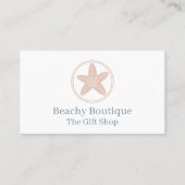 Eenvoudige Kust Beachy Boutique Business Klantenkaartje (Voorkant)