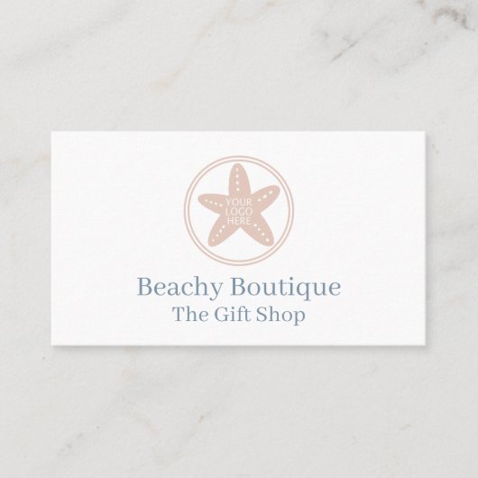 Eenvoudige Kust Beachy Boutique Business Klantenkaartje (Voorkant)