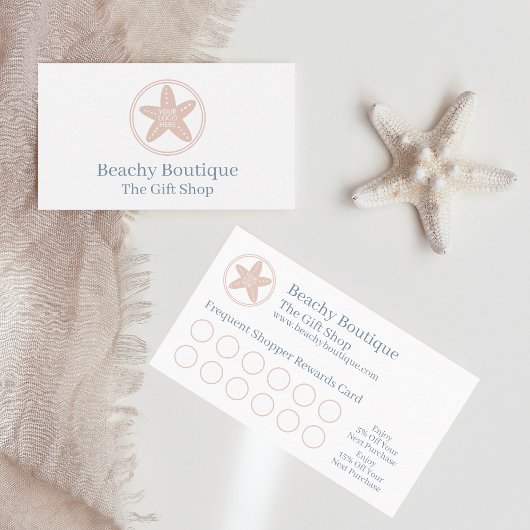 Eenvoudige Kust Beachy Boutique Business Klantenkaartje