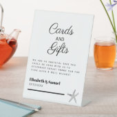 Eenvoudige Kust Trouwkaarten & Geschenken Pedestal Reclamebord Met Voetstuk (Insitu)