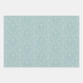 Eenvoudige Kust Vuurtoren Kompas Naustiek Inpakpapier Vel