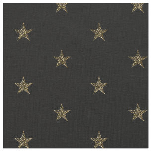 Eenvoudige Kute Gold Star met zwart patroon Stof