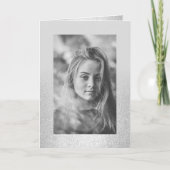 Eenvoudige kwikzilver glitter ombre Foto Sweet 16 (Voorkant)