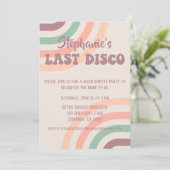 Eenvoudige laatste uitnodiging van Disco Retro Bac (Staand voorkant)