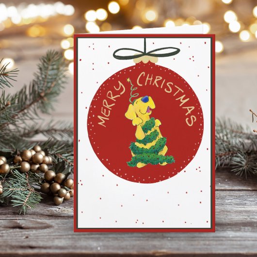 Eenvoudige Lab Kerstboom Grappige Vouwkaart Feestdagen Kaart