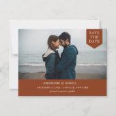 Eenvoudige Label foto slaat de datum rust op Magnetische Uitnodiging (Voorkant)