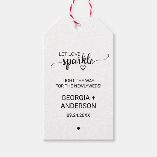 Eenvoudige Labels van Faux Kraft Weddenschap Cadeaulabel (Voorkant)