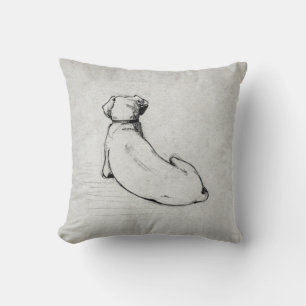 Eenvoudige labrador-minimalistische kunst kussen