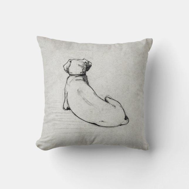 Eenvoudige labrador-minimalistische kunst kussen (Voorkant)