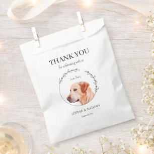 Eenvoudige labrador retriever hond bruiloft dank u bedankzakje