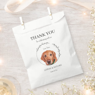 Eenvoudige labrador retriever hond bruiloft dank u bedankzakje