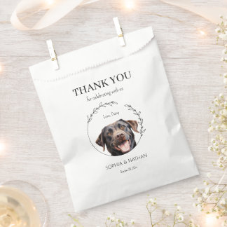 Eenvoudige labrador retriever hond bruiloft dank u bedankzakje