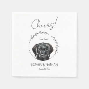 Eenvoudige Labrador Retriever Puppy Wedding Cockta Servet